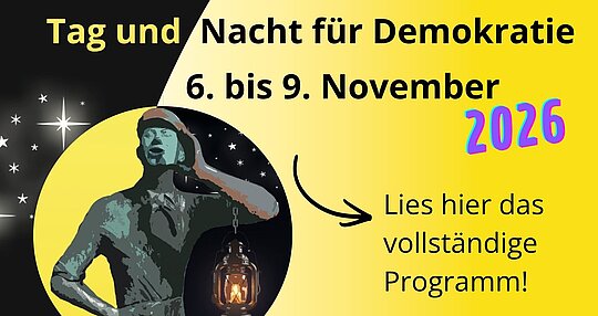 Tag und Nacht für Demokratie 2026 in Lauenburg. Zum vollständigen Programm geht es hier.